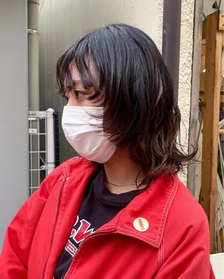 ミディアム パーマ F-card所属・shiga mariaのヘアスタイル