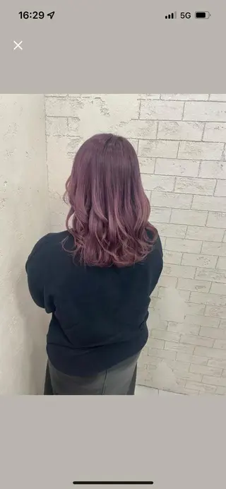 セミロング 韓国風透明感カラー 💎YUI💎のヘアスタイル