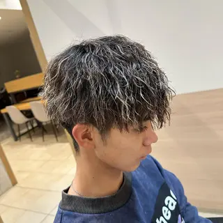 ショート メンズ Geniee horie所属・ともや 髪質改善縮毛矯正のヘアスタイル