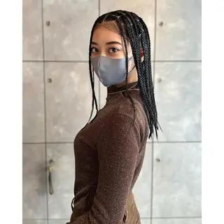 ロング カラー パーマ ヘアアレンジ メンズ キッズ BRAIDS💎愛子 大人ハイライト💎のヘアスタイル