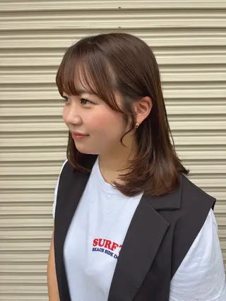 ミディアム Fukuma Karinのヘアスタイル