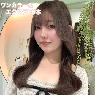 ロング カラー MOE🐈‍⬛🎀 エクステ/ワンホンのヘアスタイル
