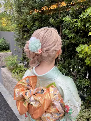 ロング ヘアアレンジ 参列♡デートゆるふわ ヘアメイク🎀みゆうのヘアスタイル