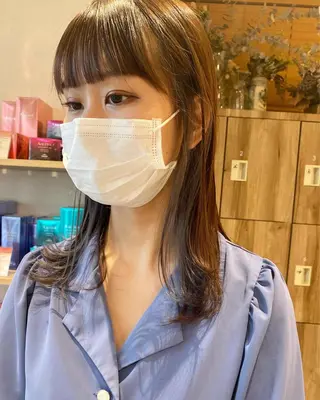 セミロング カラー ヘアアレンジ パーマ指名No1 /namiのヘアスタイル