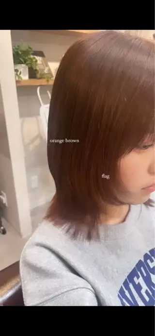 ミディアム カラー 原 麻耶のヘアスタイル