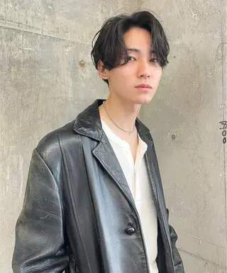 メンズ フェザーパーマ/ 山口大輝のヘアスタイル