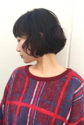 ショート パーマ 福地 礼奈のヘアスタイル