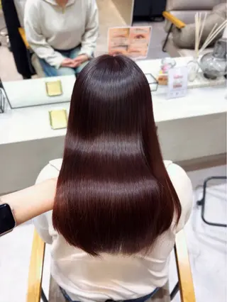 セミロング 艶カラーsora🐰 カラーモデル募集🩵のヘアスタイル