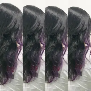 セミロング カラー ハイトーン💫 エクステ💫maiのヘアスタイル