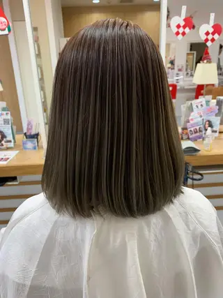 ミディアム カラー 髪質改善/縮毛矯正 /ブリーチ矯正/岡部のヘアスタイル