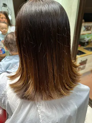 セミロング ブリーチ/艶カラー カノ🌼のヘアスタイル