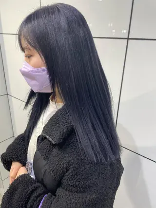 セミロング カラー 韓国ヘア🦋 MIYUのヘアスタイル