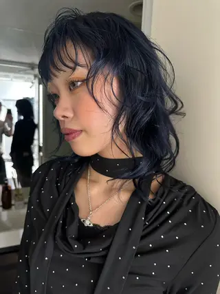 ミディアム カラー ヘアアレンジ MIYU/ニュアンス /艶カラーのヘアスタイル