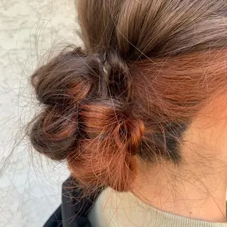 セミロング カラー ヘアアレンジ 韓国×巻ける髪質改善 💍maki💍のヘアスタイル