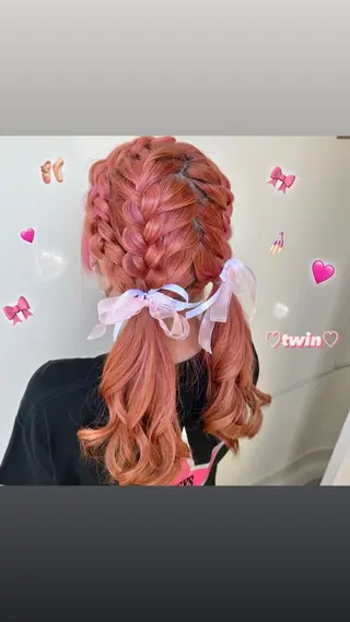 ロング ヘアアレンジ エクステ指名数 No.1💖ゆい🌈のヘアスタイル