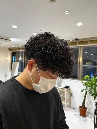 ショート パーマ メンズ AI TOKYO  横浜店所属・メンズ支持数No.1 👑リュウ👑のヘアスタイル