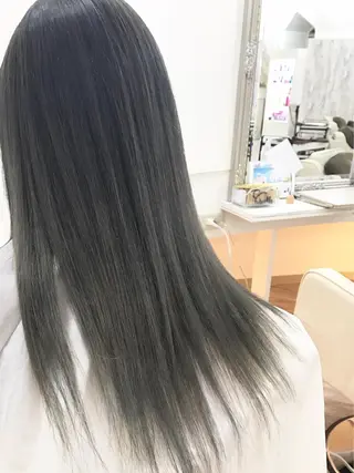 ロング カラー 前髪カット無料🎉 髪質改善✨影山湧市のヘアスタイル