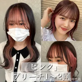 ミディアム カラー 韓国ヘア/艶カラー /田中悠佑のヘアスタイル