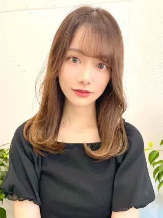 ミディアム カラー 韓国ヘア🤍顔周り/ 髪質改善✨/林遼一郎のヘアスタイル