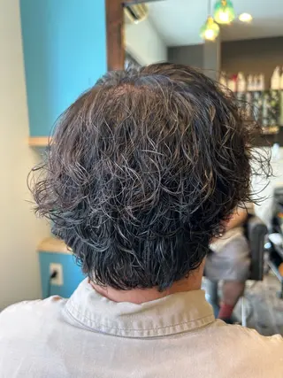 ショート パーマ メンズ 💜いわた みはる💜のヘアスタイル