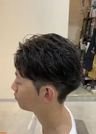 ショート メンズ パーマ クセを最大限に活かす メンズパーマ奈良大祐のヘアスタイル