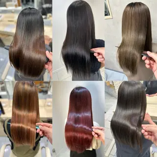 ロング カラー 髪質改善/縮毛矯正 /ブリーチ矯正/岡部のヘアスタイル