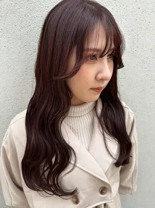 ロング カラー 中山 まどかのヘアスタイル