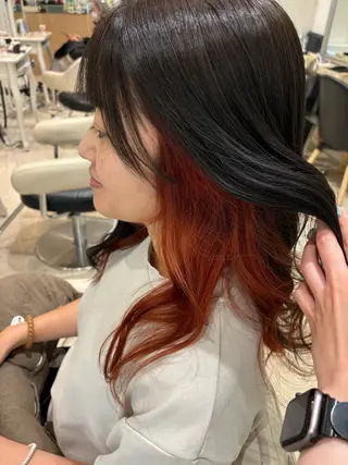 セミロング カラー ぷっつりボブ🫧 タケウチアミのヘアスタイル