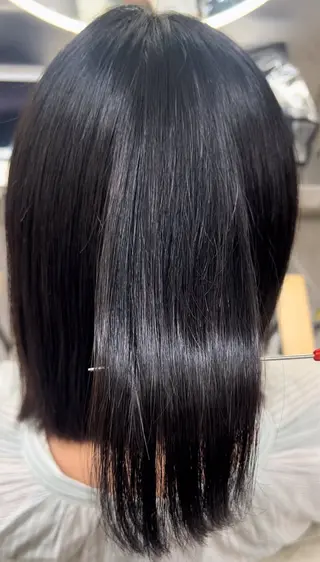 ミディアム i.+SAPPORO所属・艶ワンカラー♡ ゆうかのヘアスタイル