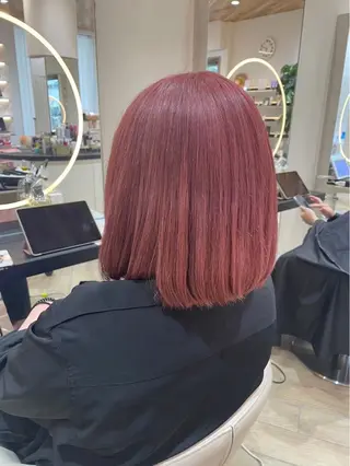 ミディアム カラー 🎀推し活カラー/ ピンクカラー/のののヘアスタイル