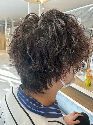 ミディアム パーマ メンズ 💈メンズ特化 美容師サキ💈のヘアスタイル