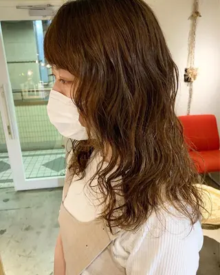 ロング パーマ パーマ美容師 hanaのヘアスタイル