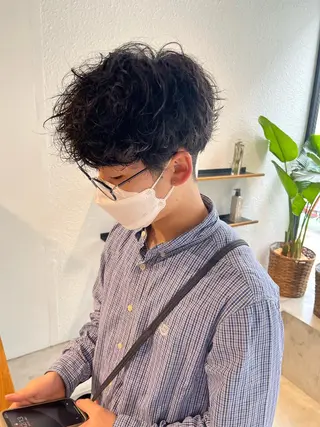 ショート カラー パーマ ヘアアレンジ メンズ キッズ メンズパーマの達人 🌟川内絵人のヘアスタイル