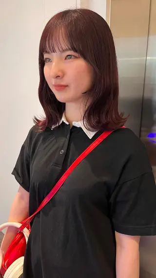 セミロング カラー classic 新横浜所属・大人girly🛋️ 🤍yukakoのヘアスタイル