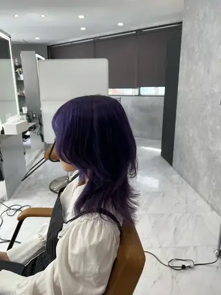 ミディアム カラー grow北千住店所属・ハイトーン✨最新髪質 改善👩ryuyaのヘアスタイル