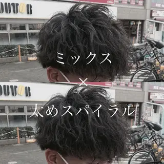ショート パーマ メンズ メンズパーマ/ メッシュ😎タクミのヘアスタイル