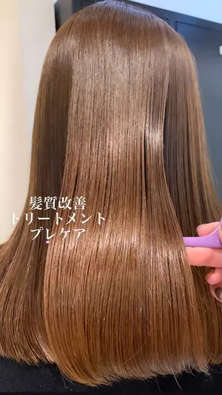 ミディアム カラー 似合わせカラー/艶 髪質改善/ヨシザキのヘアスタイル