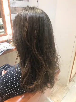 ロング パーマ 清水 ちひろ ✄トップスタイリストのヘアスタイル