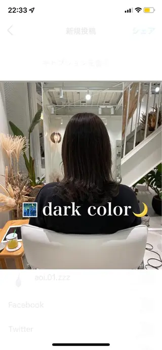 セミロング 峯崎 葵のヘアスタイル