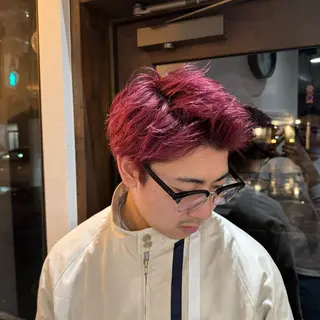 ショート カラー メンズ 平尾/艶カラー/ アッシュ系/中川誠大のヘアスタイル