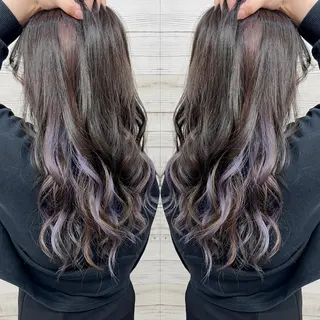 ロング カラー ヘアアレンジ 枝毛カット&髪質改善 満足NO.1岡しゃんのヘアスタイル