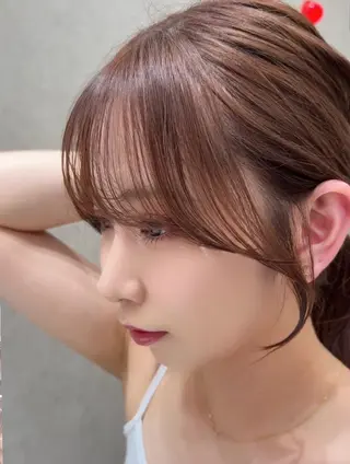 ミディアム カラー ケアブリーチ 韓国レイヤーKYONのヘアスタイル