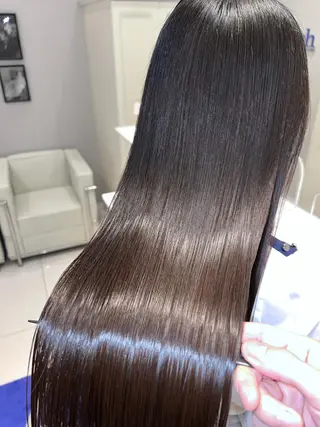 ロング 縮毛矯正/髪質改善/ ブリーチ/東陽町✨のヘアスタイル