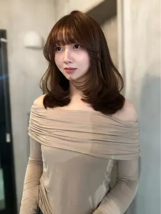 ミディアム 上野/韓国hair 🤍MOEKA🤍のヘアスタイル