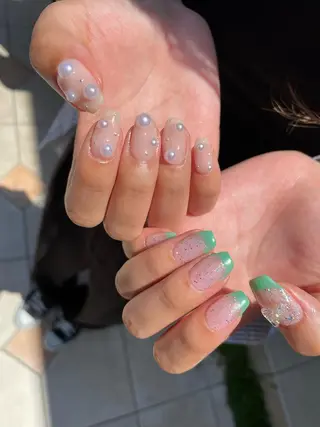 ロング カラー ヘアアレンジ キッズ ネイル マツエク・マツパ アイブロウ 福田 加奈のネイルデザイン