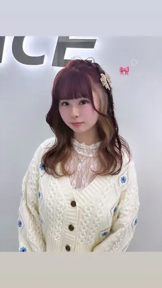 セミロング カラー ヘアアレンジ 愛されカラー🩷 はるなのヘアスタイル