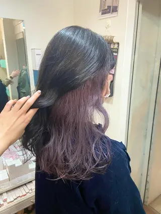 セミロング カラー 髪質改善/ストレート /透明感/西川奈穂のヘアスタイル