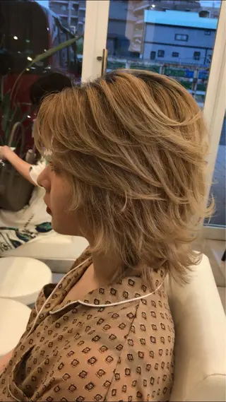 ミディアム カラー 武田 清久のヘアスタイル