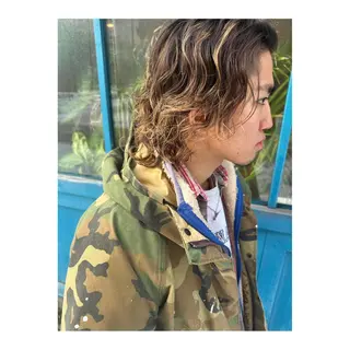 カラー パーマ メンズ メンズパーマ 次元のヘアスタイル