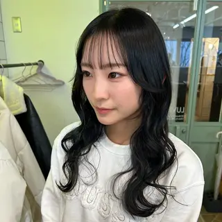 ロング 新潟/万代/レイヤー 韓国風/明間未来のヘアスタイル